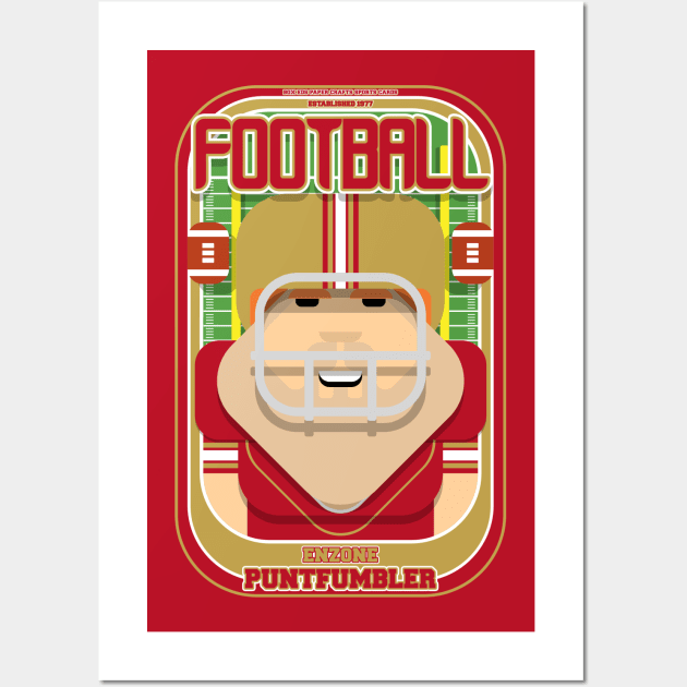 American Football Red and Gold - Enzone Puntfumbler - Josh version Wall Art by Boxedspapercrafts